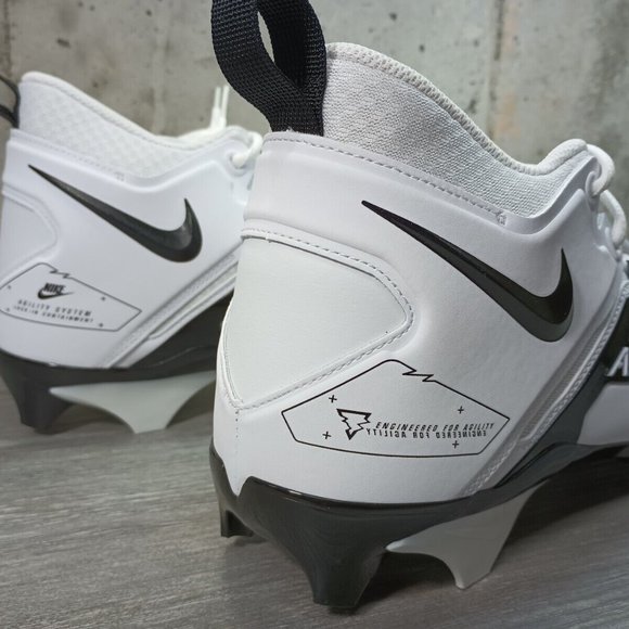 New Nike Alpha Menace Pro 3 Football Cleats White Black CT6649-100 Men's… - Picture 2 of 6